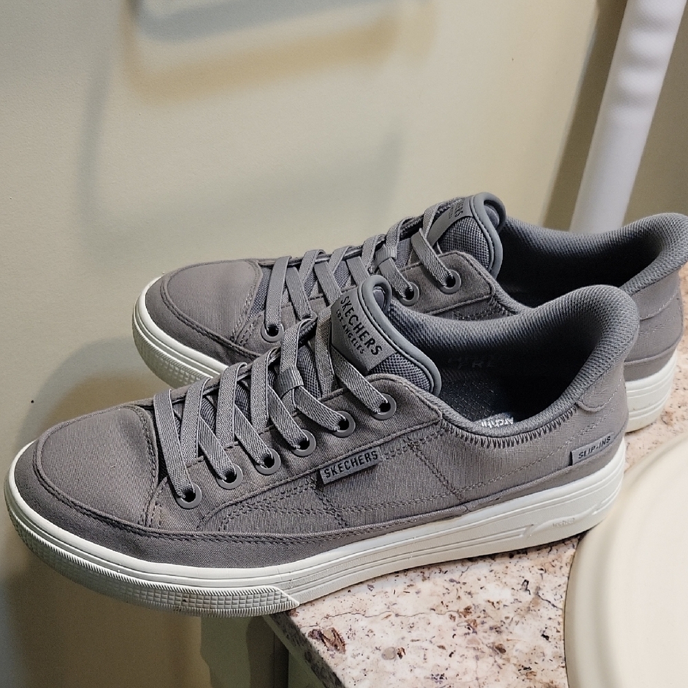 Skechers Slip-ins Men's Charcoal Lace-Up Sneakers